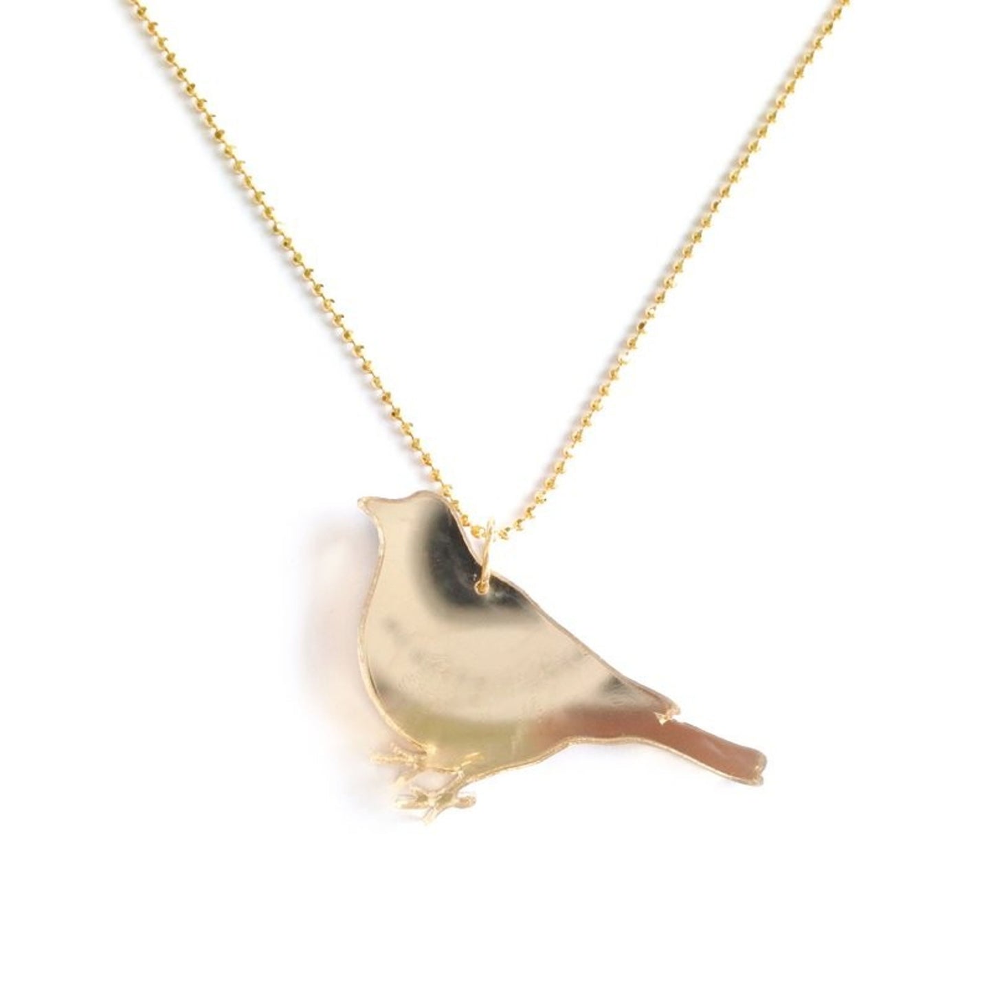 Ketting Vogel - recycled plastic goud