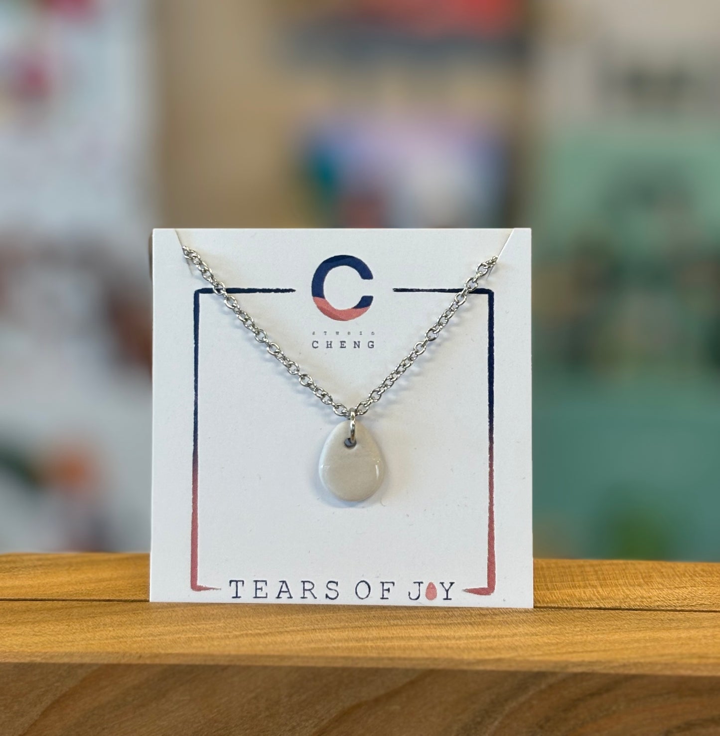 Tears of Joy ketting - beige