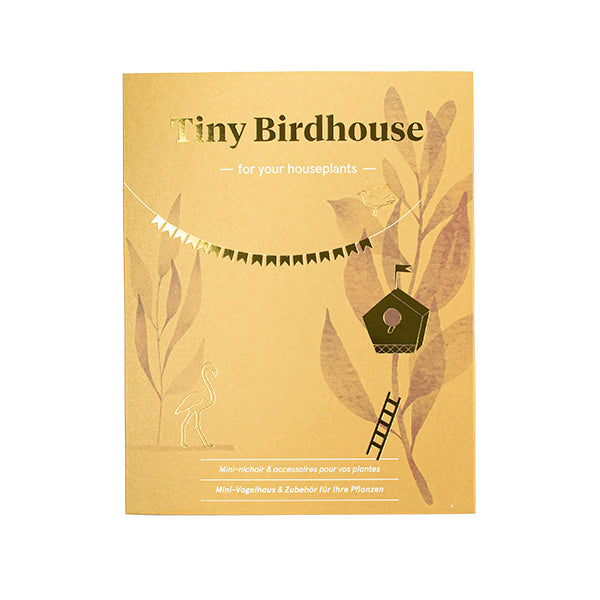 Tiny Birdhouse – piepklein messing vogelhuisje voor je plant