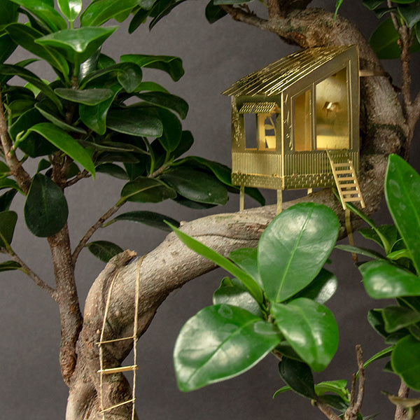 Tiny Treehouse – mini messing boomhutje voor je plant