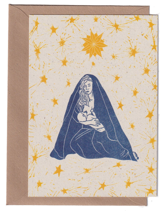 Mother Mary Christmas card